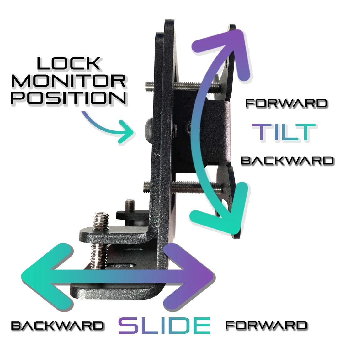 Advanced Sim Racing Free-Standing Triple Monitor Stand (Up to 32")