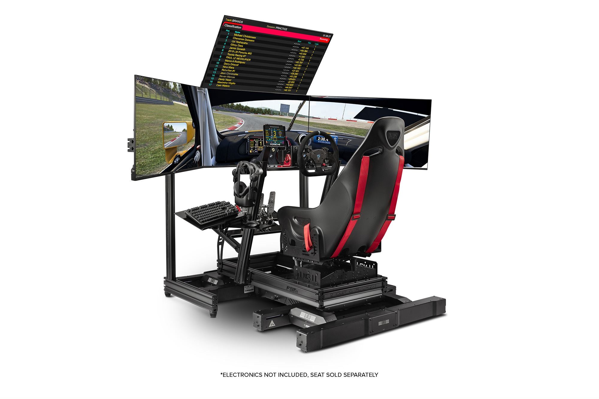 Next Level Racing F-GT Elite Aluminum Simulator Cockpit - Wheel Plate Edition