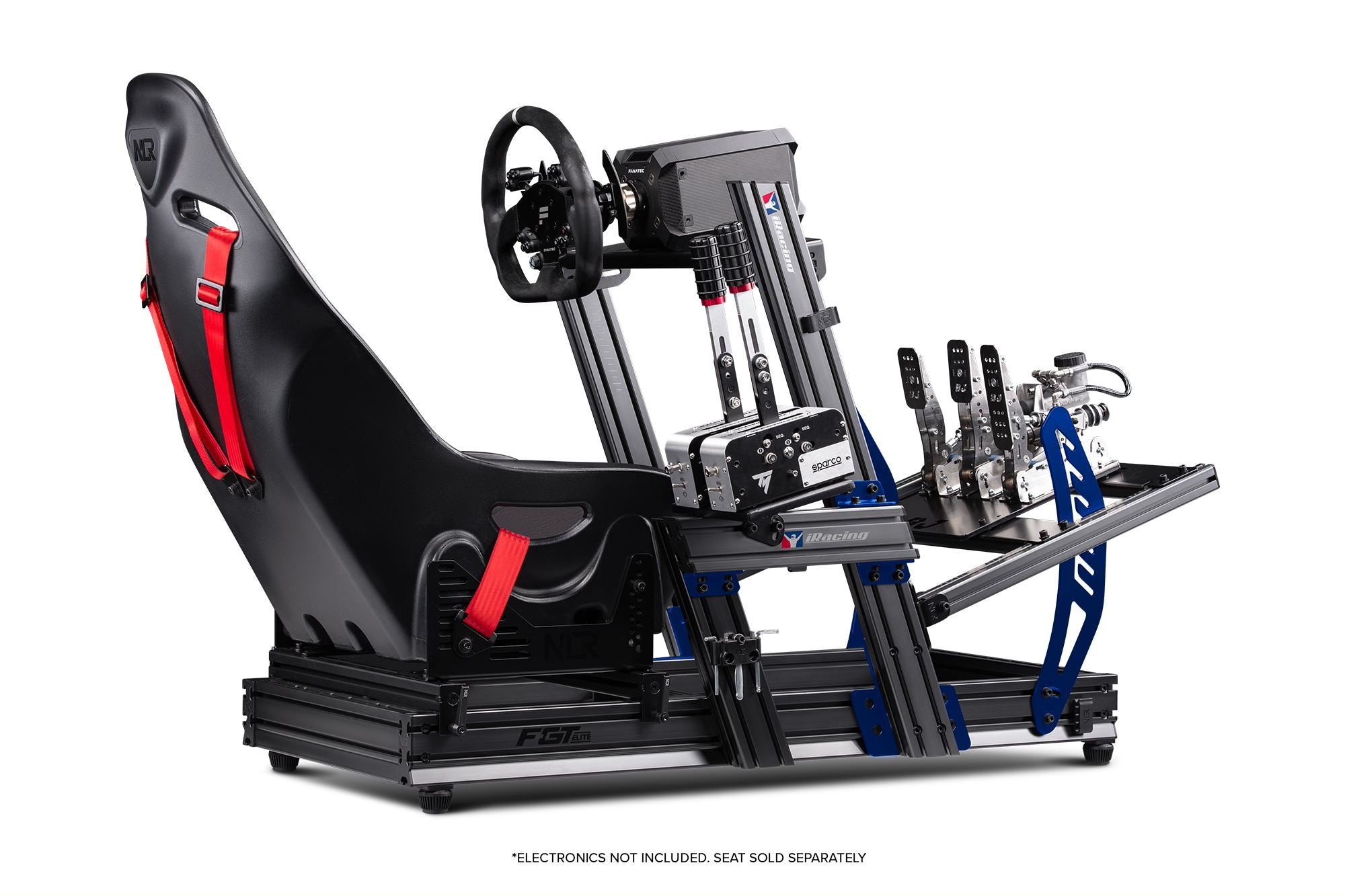 Next Level Racing F-GT Elite Formula and GT Aluminum Profile Simulator Cockpit iRacing Edition