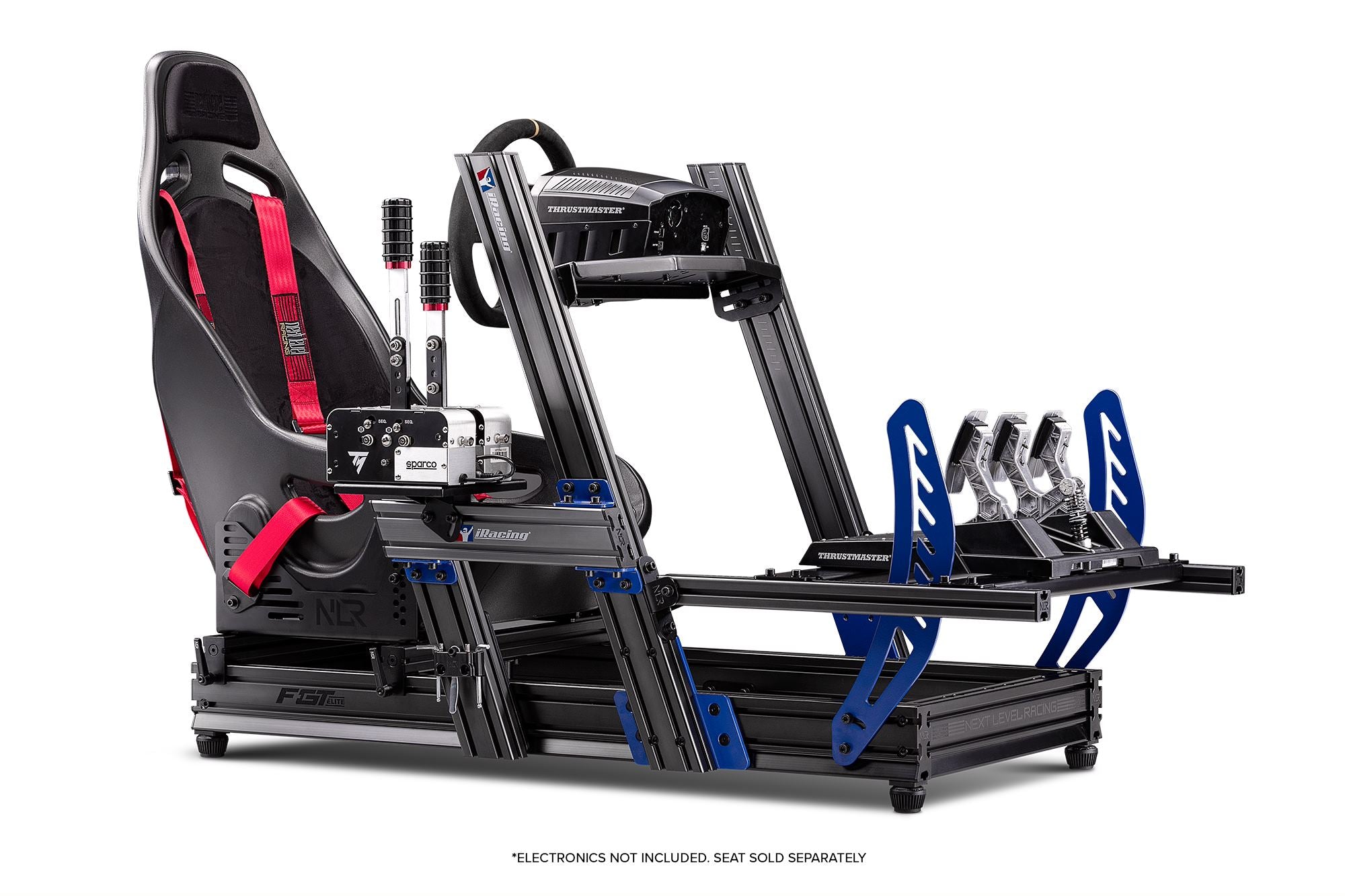 Next Level Racing F-GT Elite Formula and GT Aluminum Profile Simulator Cockpit iRacing Edition