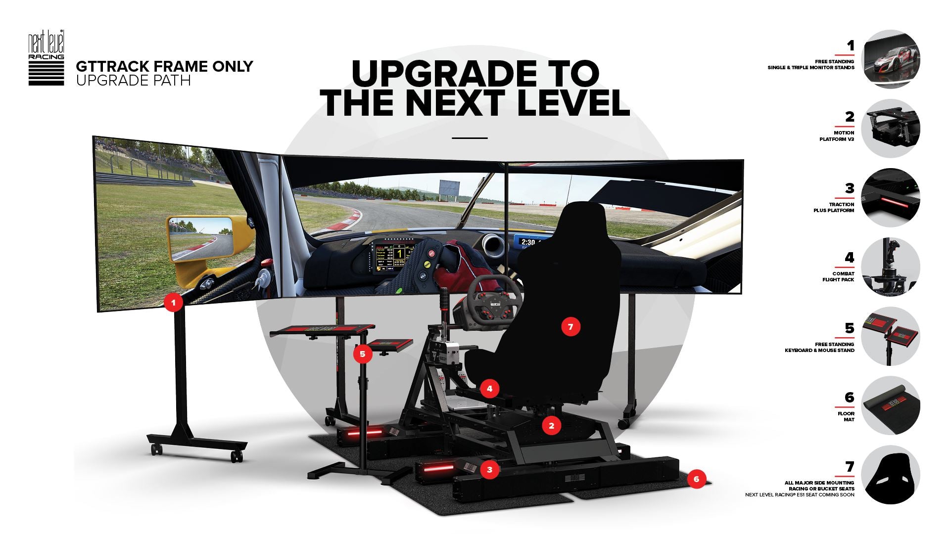 Next Level Racing GTTrack Frame Only Simulator Cockpit